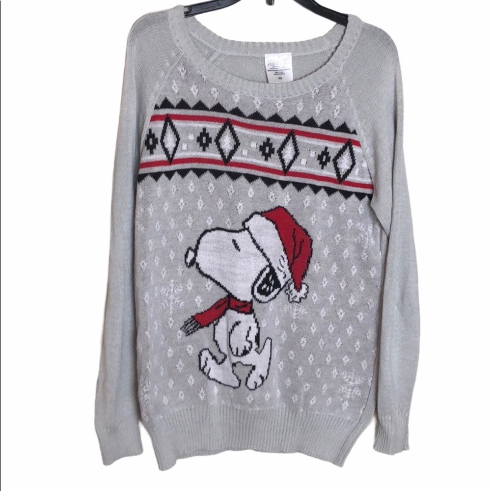 Peanuts Snoopy Gray Sweater Size XS